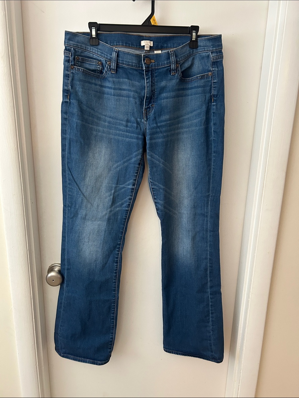 J. Crew Women's Bootcut Jeans in Medium Blue Wash